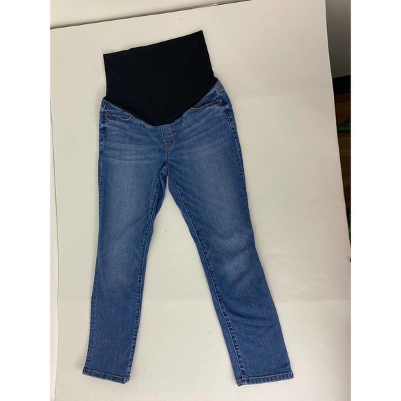 LOFT Denim - Ann Taylor LOFT Maternity Jeans Blue High Quality Panel Pregnancy Crop - Size 8